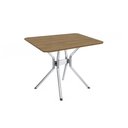 Ver imagem 1 de Mesa de Sala Jantar Loire Aço C/tampo Madeirado 90x90cm Nogueira/cromada - Kappesberg