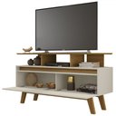 Ver imagem 3 de Rack para Tv até 50 Polegadas Mansell 2 Portas Cinamomo/off-white - Pnr Móveis