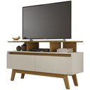 Ver imagem 2 de Rack para Tv até 50 Polegadas Mansell 2 Portas Cinamomo/off-white - Pnr Móveis