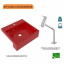 Ver imagem 3 de Kit Cuba XQ395 Torneira Pratika 1060 Metal 1/4 Volta Compace