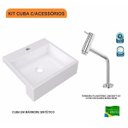 Ver imagem 3 de Kit Cuba XQ395 Torneira Pratika 1060 Metal 1/4 Volta Compace