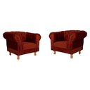 Ver imagem 1 de Kit 2 poltronas Chesterfield Capitonê Duque Suede Bordo Decoração, Recepção, Salas de Tv e Estar