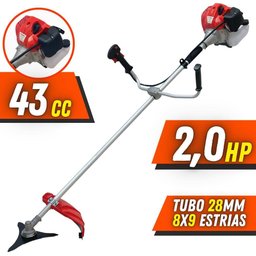 Roçadeira Anmax Cg430p-tb 43cc 2hp + Lâmina 3 Pontas, Lâmina 80 Dentes e Escova de Aço - 2