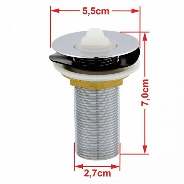 Kit Cuba XQ395 com Válvula 1" com Sifão PVC e Flexível Compace - 8