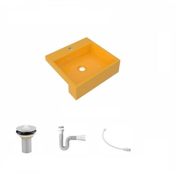 Kit Cuba XQ395 com Válvula 1" com Sifão PVC e Flexível Compace - 2