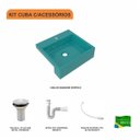 Ver imagem 3 de Kit Cuba XQ395 com Válvula 1" com Sifão PVC e Flexível Compace