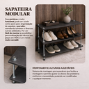 Ver imagem 6 de Sapateira Mdf Cinza com Banco Organizadora para Hall de Entrada Quarto Porta Sapatos Multiuso Canto