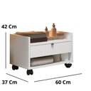 Ver imagem 5 de Gabinete para Banheiro Prisma - Mdp Gaveta e Nicho Branco - J3 Móveis