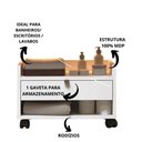 Ver imagem 4 de Gabinete para Banheiro Prisma - Mdp Gaveta e Nicho Branco - J3 Móveis