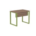 Ver imagem 3 de Escrivaninha Mesa Escritório PE25 90cm Walnut e Verde Miró Cinza
