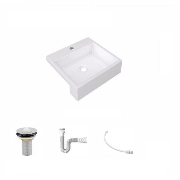Kit Cuba XQ395 com Válvula 1" com Sifão PVC e Flexível Compace - 2