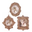 Ver imagem 1 de Kit Porta Retrato Rosê Gold para Árvore Natal 10cm 3 Peças - Magizi