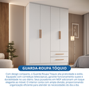 Ver mais imagens de Guarda-Roupa 4 Portas 2 Gavetas Tóquio Branco Line