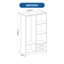 Ver imagem 4 de Guarda-Roupa 4 Portas 2 Gavetas Tóquio Branco Line