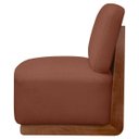 Ver imagem 3 de Poltrona Decorativa Orgânica California Base de Madeira Bouclê - Sofa Store:bouclê Terracota