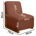 Ver imagem 7 de Poltrona Decorativa Orgânica California Base de Madeira Bouclê - Sofa Store:bouclê Terracota