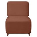 Ver imagem 2 de Poltrona Decorativa Orgânica California Base de Madeira Bouclê - Sofa Store:bouclê Terracota