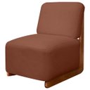 Ver imagem 1 de Poltrona Decorativa Orgânica California Base de Madeira Bouclê - Sofa Store:bouclê Terracota