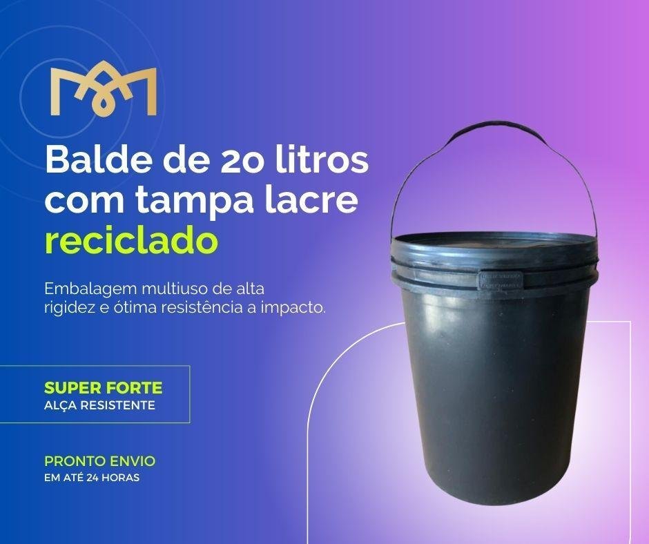 Balde para Isca Peixe 20l - 2 Pçs - 2