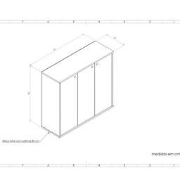 Sapateira em Mdf Multiuso Organizador 30cm Branco Amadeirado - 6