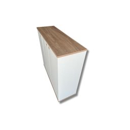 Sapateira em Mdf Multiuso Organizador 30cm Branco Amadeirado - 3