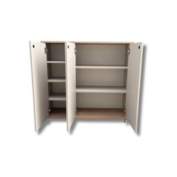 Sapateira em Mdf Multiuso Organizador 30cm Branco Amadeirado - 9