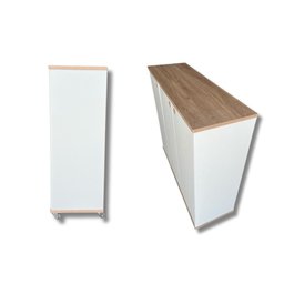 Sapateira em Mdf Multiuso Organizador 30cm Branco Amadeirado - 8