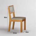 Ver imagem 3 de Conjunto Sala de Jantar Redonda Vidro MDF com 4 Cadeiras Flora Marrom/Cinamomo/Palha