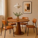 Ver imagem 1 de Kit 4 Cadeiras Lilly Courino Caramelo - Sallar Home