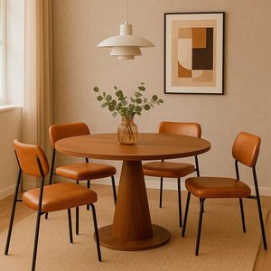 Kit 4 Cadeiras Lilly Courino Caramelo - Sallar Home