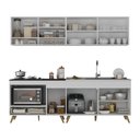 Ver imagem 5 de Armário de Cozinha Modulada Compacta 4 Pçs com Balcão para Cooktop Veneza Multimóveis Mp2264