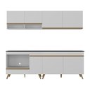 Ver imagem 6 de Armário de Cozinha Modulada Compacta 4 Pçs com Balcão para Cooktop Veneza Multimóveis Mp2264