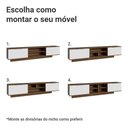 Ver imagem 6 de Rack Suspenso para TV até 80 Polegadas 218 cm 2 Portas Rustic/Branco Stella Madesa