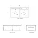 Ver imagem 5 de Kit Cuba Pia Gourmet Dupla Preta Aço Inox e Torneira Flexível Brinovar