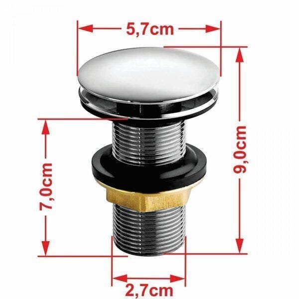 Kit Cuba XQ395 Válvula Click 1 Polegada G Sifão PVC Flexível Compace - 8