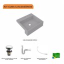 Ver imagem 3 de Kit Cuba XQ395 Válvula Click 1 Polegada G Sifão PVC Flexível Compace