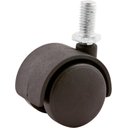 Ver imagem 1 de Rodizio Giratório Duplo 60mm 30kg Nylon Pino Rosca 10x15mm R