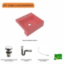 Ver imagem 3 de Kit Cuba XQ395 Válvula Click 1 Polegada G Sifão Cromado Flexível Compace