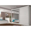 Ver imagem 1 de Guarda Roupa Casal 2 Portas de Correr e 4 Gavetas C/ 1 Espelho Verona Plus Branco - Europa
