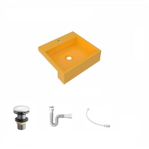 Kit Cuba XQ395 Válvula Click 1 1/2 Polegada Sifão PVC Flexível Compace - 2