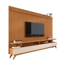 Ver imagem 4 de Conjunto de Sala Painel Ripado e Rack Roma Nature Off White