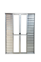 Ver imagem 3 de Porta Balcão 6 Folhas Aluminio Brilhante C/ Trinco 2,10x1,50