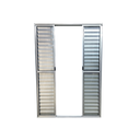 Ver imagem 2 de Porta Balcão 6 Folhas Aluminio Brilhante C/ Trinco 2,10x1,50