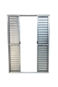 Ver imagem 2 de Porta Balcão 6 Folhas Aluminio Brilhante C/ Trinco 2,10x1,50