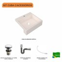Ver imagem 3 de Kit Cuba XQ395 Válvula Click 1 1/2 Polegada Sifão Cromado Flexível Compace