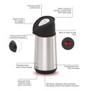 Ver imagem 7 de Garrafa Térmica Tramontina Exata em Aço Inox com Ampola de Vidro 1,8 L