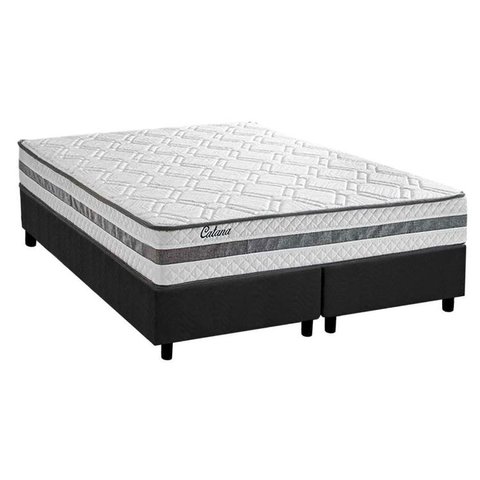 Cama Box King: Colchão Molas Herval MasterPocket Ensacadas Catana + Base CRC Suede Gray(193x203)