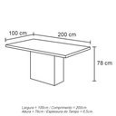 Ver imagem 2 de Mesa de Jantar Mdf Laminado Laca Auto Brilho 200x100cm - Preta (somente Mesa)
