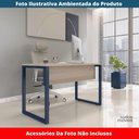 Ver imagem 2 de Mesa Escritório P25 Tub Pandin 150 Cm (larg) X 70 Cm (prof) Tampo Mdp Casablanca Pé Aço Tubular