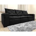 Ver imagem 5 de Sofá 5 Lugares Retrátil e Reclinável 2,70 Metros Alpoim Estofados Preto 204 Athenas